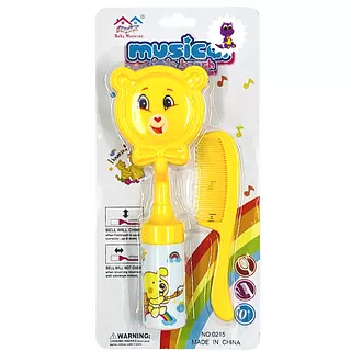 Set Peine Y Cepillo Musical Amarillo