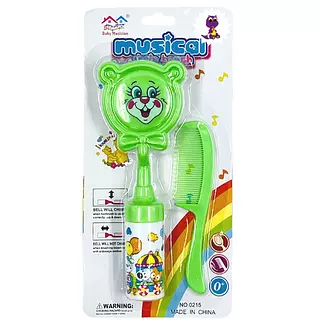 Set Peine Y Cepillo Musical Verde