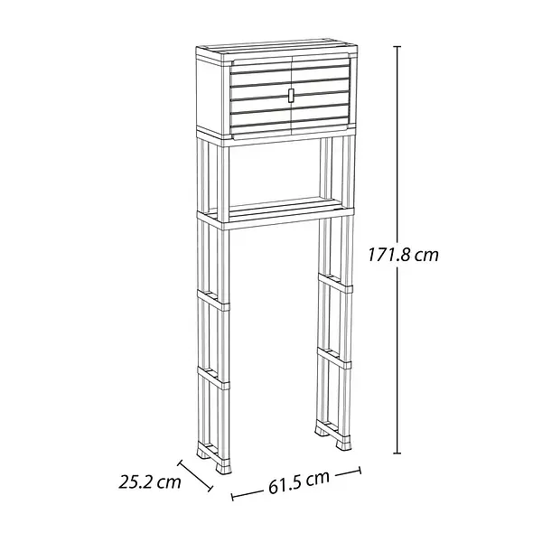 Estante Rimax Para Baño Con Puertas Mocca