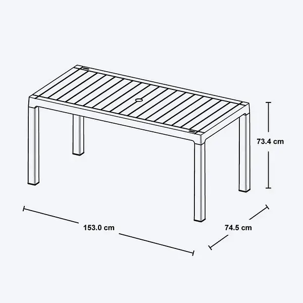 Mesa Rimax Barú Familiar Gris Hielo