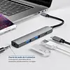 Hub 2 Puertos Usb Con Tipo C Y Plug 3.5 Mm