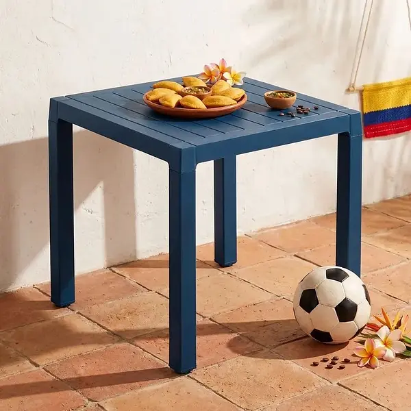 Mesa Rimax Baru 4 Puestos Azul Petroleo