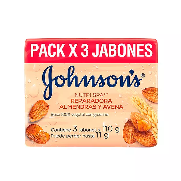 Jabón Jhonsons Nutri Spa Renovadora Almendras y Avena