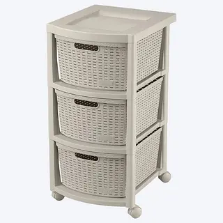 Cajonero Rimax Rattan 3g Taupe