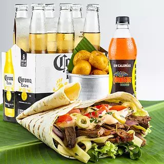 Combo Mamona Wrap ($17,900) +(Six Pack Corona Por $19,900)