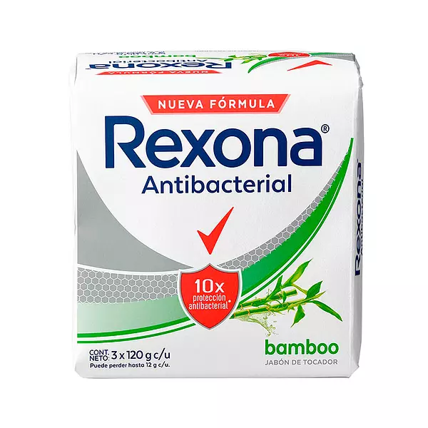 Jabón Rexona Antibacterial Bamboo Nueva Formula