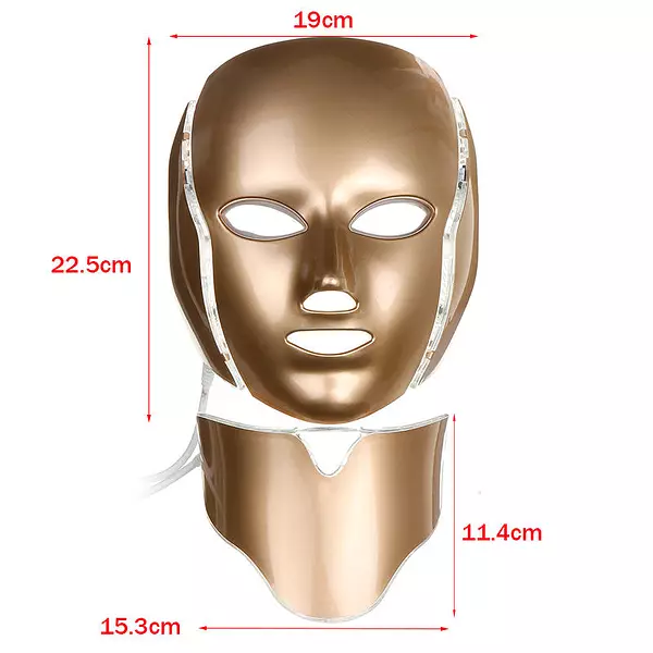 7 Colores Luz Led Fotón Cara Cuello Mascara Rejuvenecimiento
