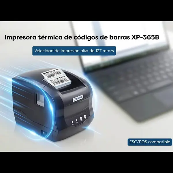 Impresora Código De Barras Y Factura Térmica Xp-365b Usb+Bt