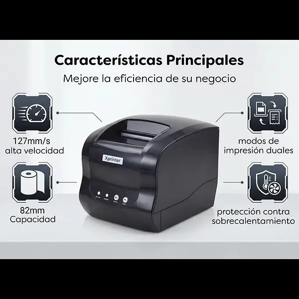Impresora Código De Barras Y Factura Térmica Xp-365b Usb+Bt