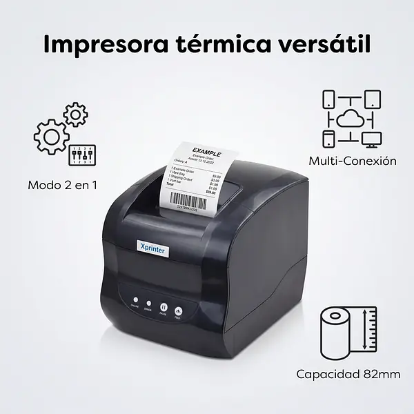 Impresora Código De Barras Y Factura Térmica Xp-365b Usb