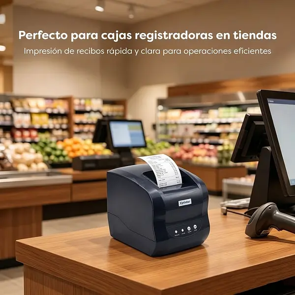 Impresora Código De Barras Y Factura Térmica Xp-365b Usb+Lan