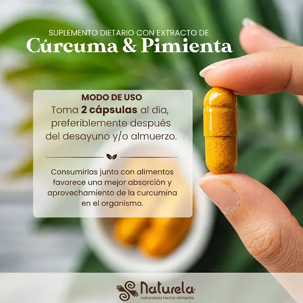 Duo Cápsulas Con Extracto De Cúrcuma Y Pimienta