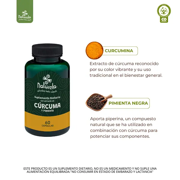 Duo Cápsulas Con Extracto De Cúrcuma Y Pimienta