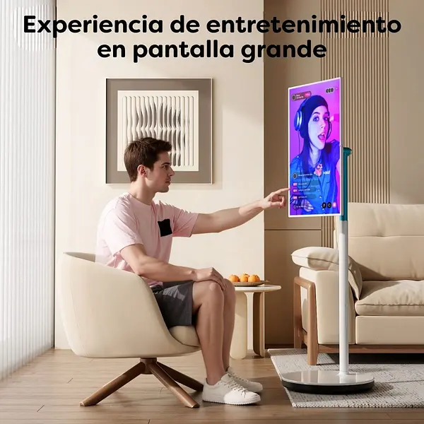 Monitor Táctil Giratorio Portátil Con Ruedas De 27"