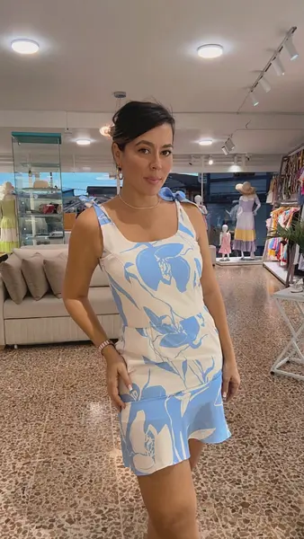 Vestido Corto - Cielo