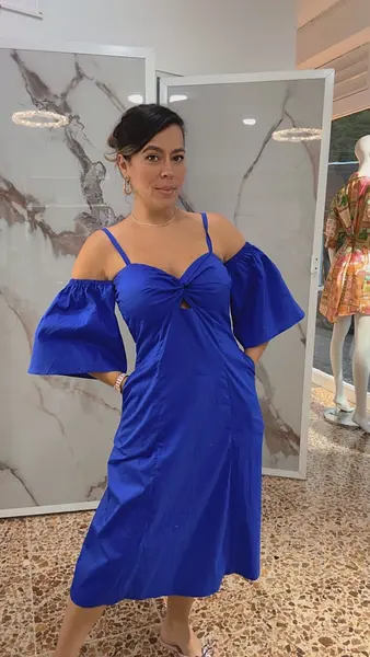 Vestido Azul Imperio