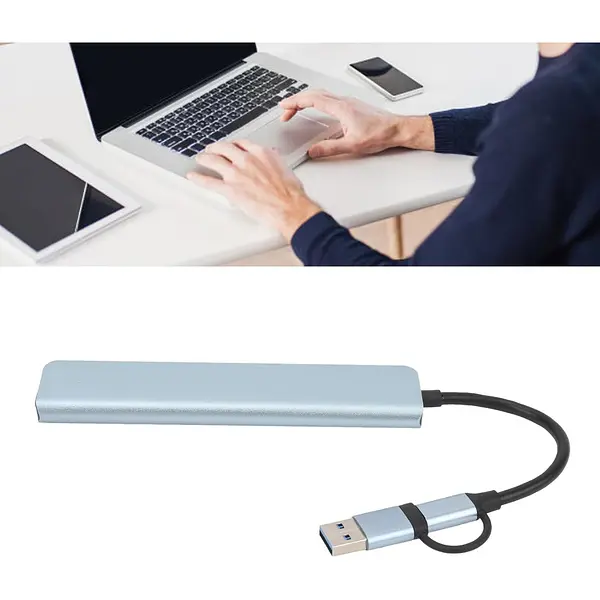 Hub Adaptador Multipuertos Usb C Usb 3.0 Lector Tarjeta Sd