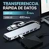 Hub 2 En 1 Usb - C 7 Puertos Usb 2.0 - 3.0 Type C