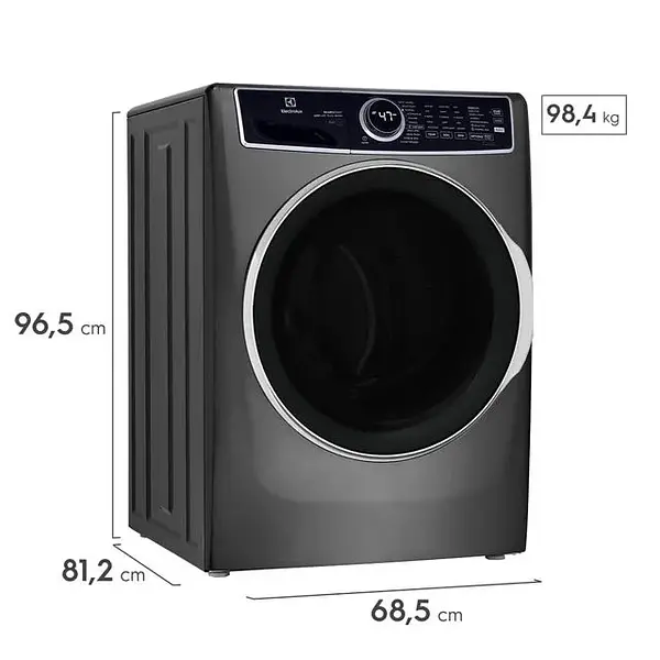 Lavadora Electrolux Carga Frontal 21kg Inverter Gris