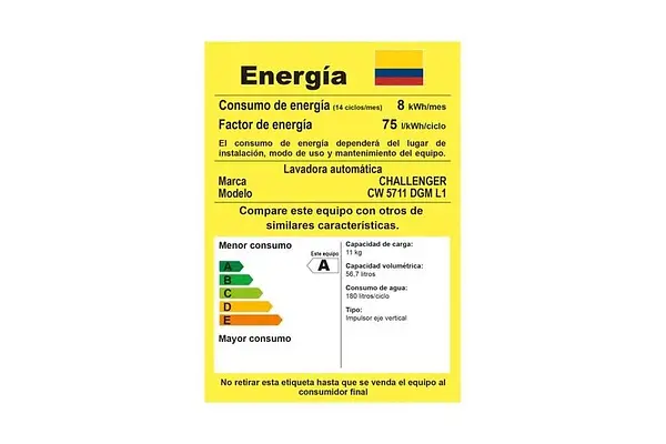 Lavadora Challenger Automática De Carga Superior De 11 Kg