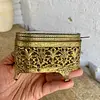 Joyero De Ormolú Vidrio Biselado - Francia 1950