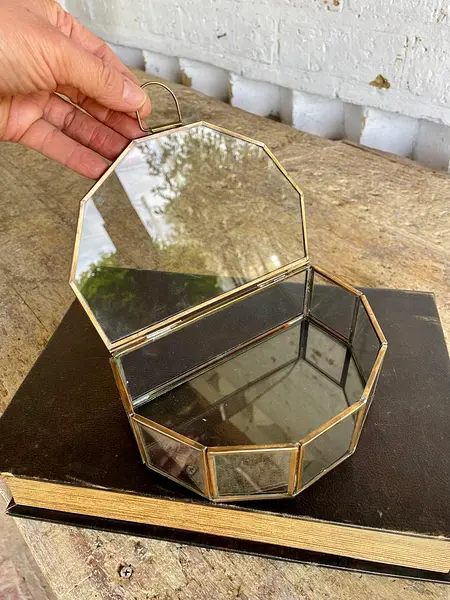 Caja Octogonal Transparente - India 1990