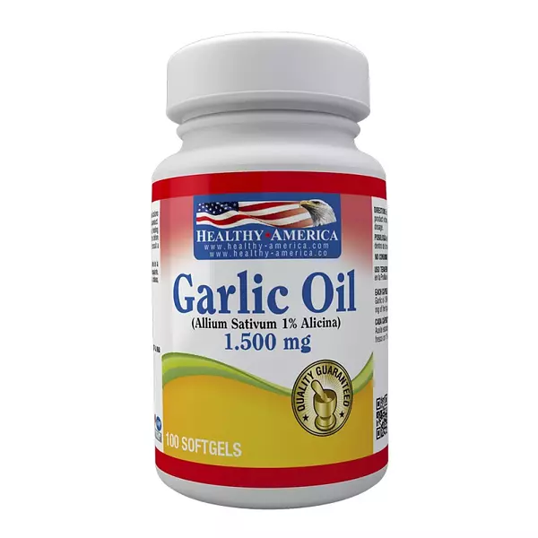 Garlic Oil 100 Capsulas - Healthy America