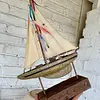 Velero Rústico De Madera Y Lona
