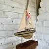 Velero Rústico De Madera Y Lona