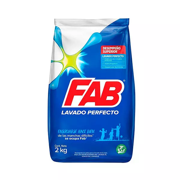 Detergente Fab de Polvo Lavada Perfecta