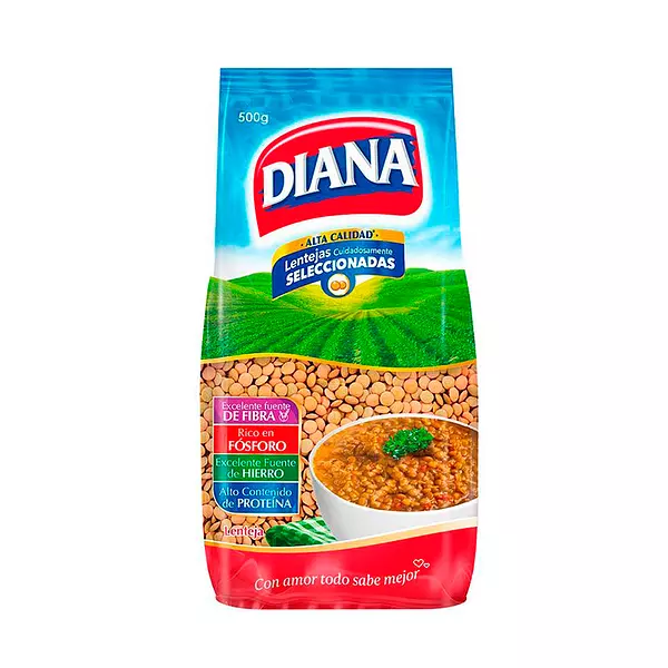 Lentejas Diana Rica de Fósforo y Proteína