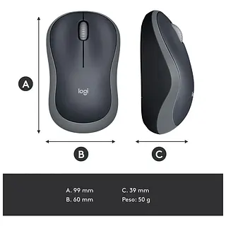 Mouse Logitech M185 Inalambrico