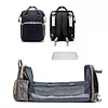 Pañalera Morral Plegable Cambiador Negra