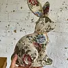 Conejo Artesanal Forrado En Tela De Jacquard Y Millaré