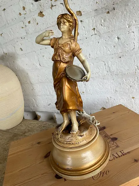 Lámpara De Estilo Moreau- Francia 1930