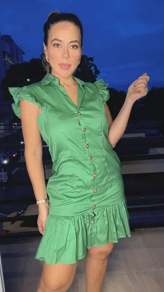 Vestido Camisero - Verde
