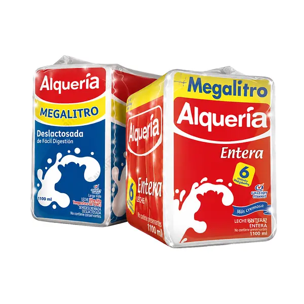 Leche Alqueria Entera O Deslactosada X 6und