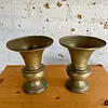 Floreros X 2 En Bronce - India 1950
