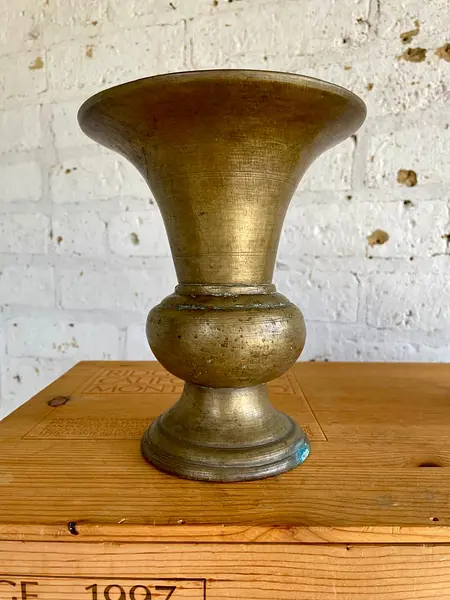 Floreros X 2 En Bronce - India 1950