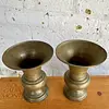 Floreros X 2 En Bronce - India 1950