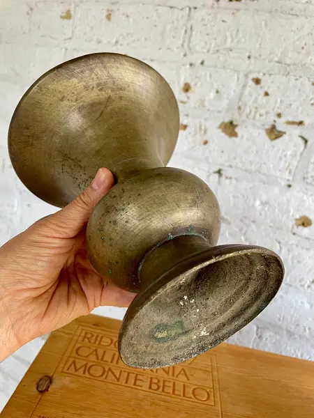 Floreros X 2 En Bronce - India 1950