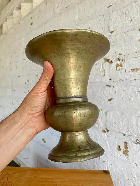 Floreros X 2 En Bronce - India 1950