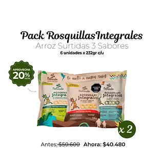 Pack Rosquillas Integrales Arroz Surtidas 3 Sabores