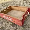 Caja Coca Cola Rústica Y Manijas Anudadas En Los Laterales
