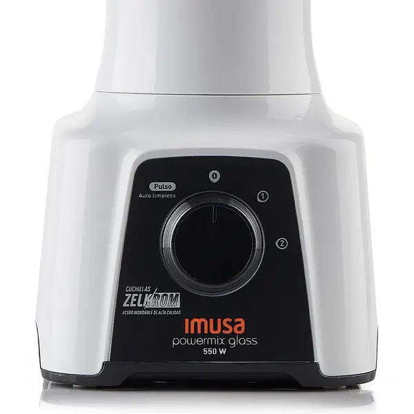 Licuadora Imusa Powermix Glass Vaso Vidrio Blanca