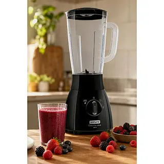 Licuadora Samurai Optimix Plus Vaso Plastico Negra
