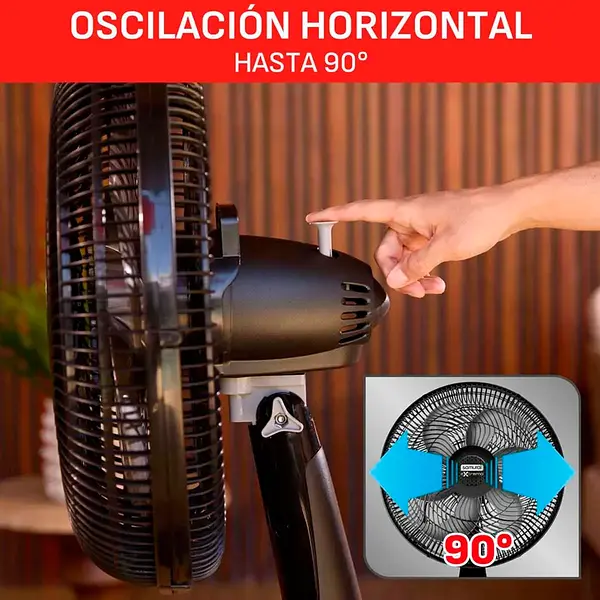Ventilador Samurai Extremo 2 En 1 Negro