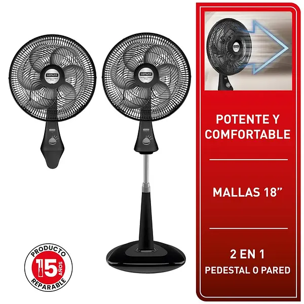 Ventilador Samurai Comfort Maxx Plus 2 En 1 3402