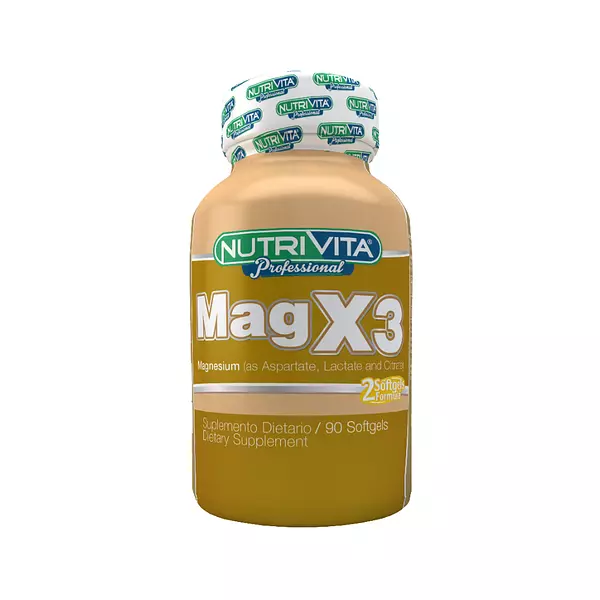 Mag X3 Magnesium Magnesio 90 Softgels - Nutrivita