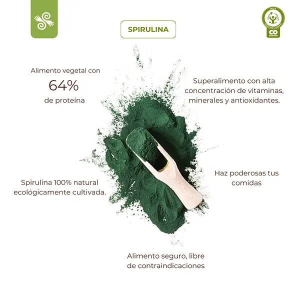 Spirulina / Espirulina Polvo | 60 Grs